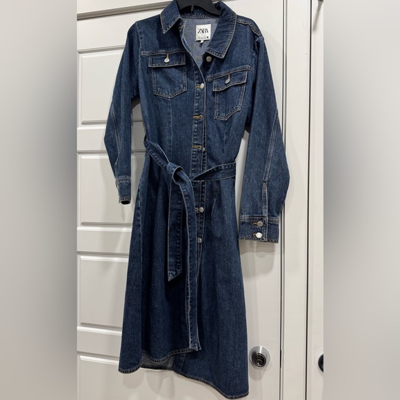 Zara Dresses & Skirts - Zara Denim Blue Dress